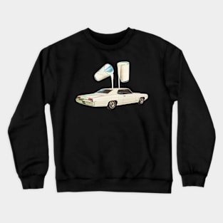 White Car Crewneck Sweatshirt